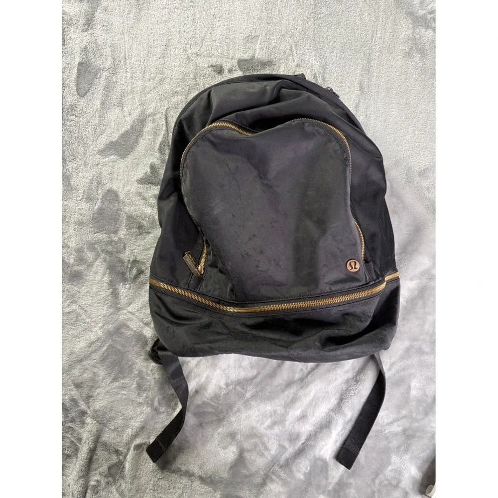 Lululemon City Adventurer Backpack Black Womens -tone metal hardware